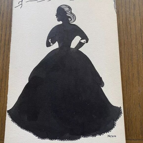 10 Black White Art Deco Pen Ink Drawings 7 signed "NOVA" Vintage Ladies GUC - Picture 9 of 16